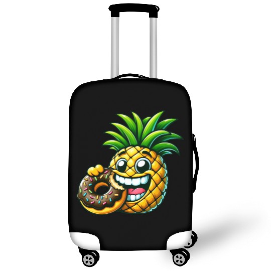 Funny Pineapple Donut Cartoon Fruity Sweet Design Luggage Covers