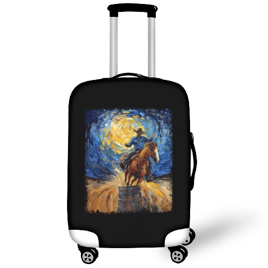 Barrel Racer Barrel Racing Rodeo Starry Night Pain Luggage Covers