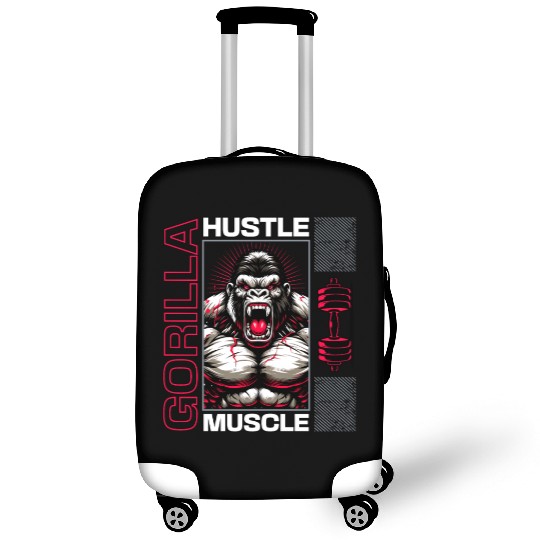 angry gorilla at the gym Luggage Covers