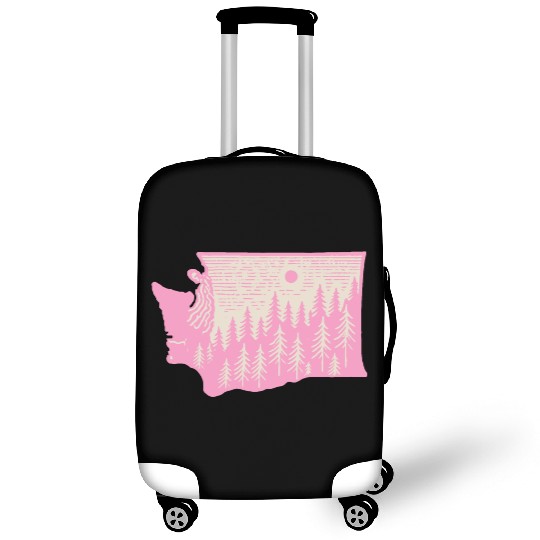 Washington DC Wild Outline State Luggage Covers