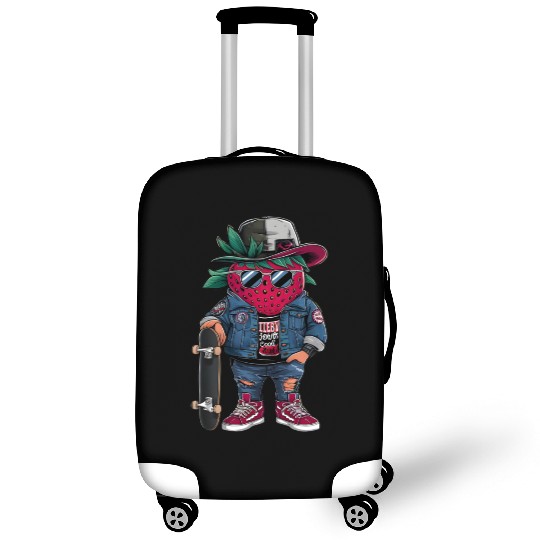 funny skateboarder berry cool lover strawberry Luggage Covers