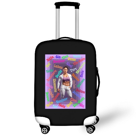 Multi language gym design Luggage Covers