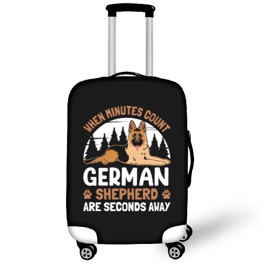 WHEN MINUTES COUNT GERMAN SHEPHERD Luggage Covers