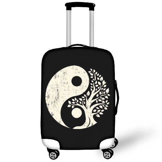 Nature's Balance: Yin Yang Tree of Life Luggage Covers