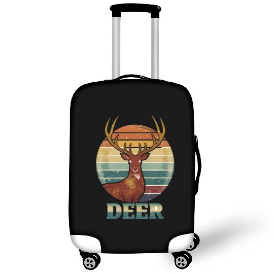 Vintage Deer Sunset Streetwear Style Luggage Covers