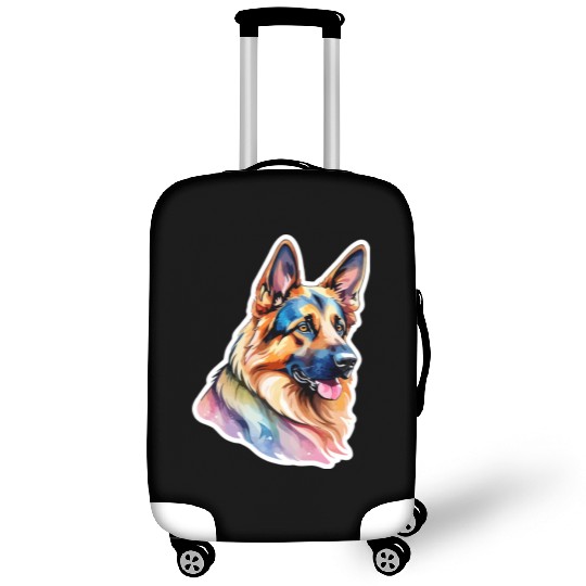 German Shepherd Watercolor Luggage Covers