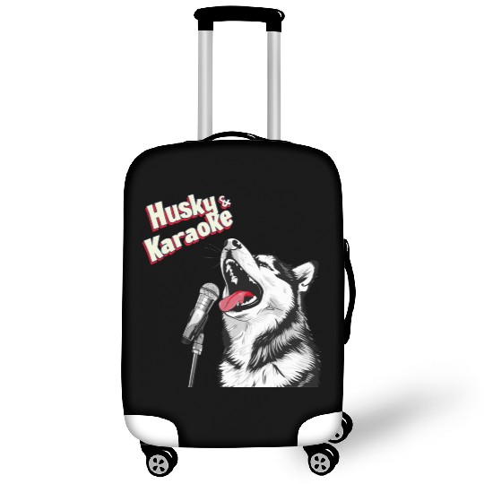 Husky & Karaoke Dog Husky Lover Luggage Covers