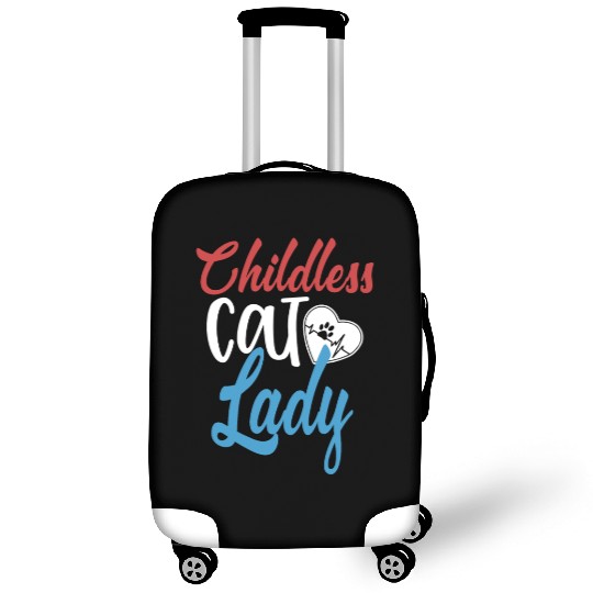 Vintage And Retro Funny Childless Cat Lady Luggage Covers