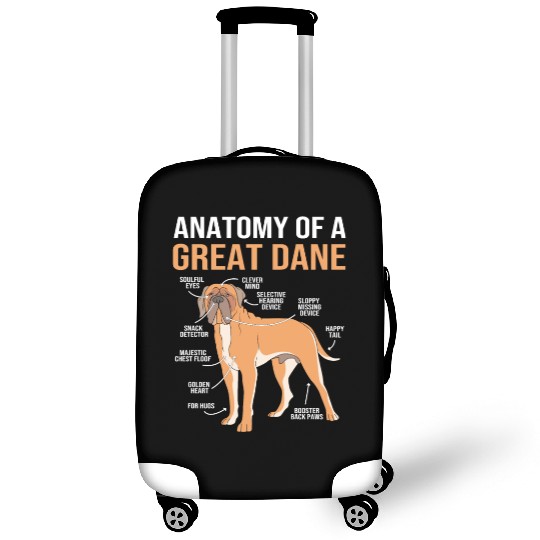 Funny Dog Owner Anatomy Of A Great Dane Luggage Covers