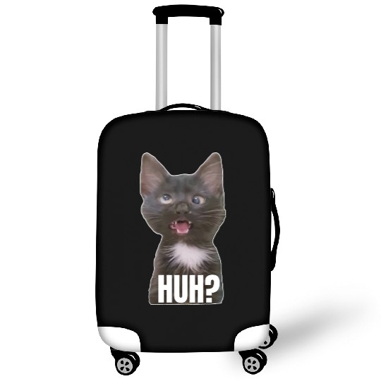 Funny Cross Eyed Cat Meme Huh Funny Cat Luggage Covers