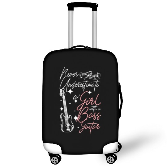 Never underestimate a girl with a bass guitar Luggage Covers