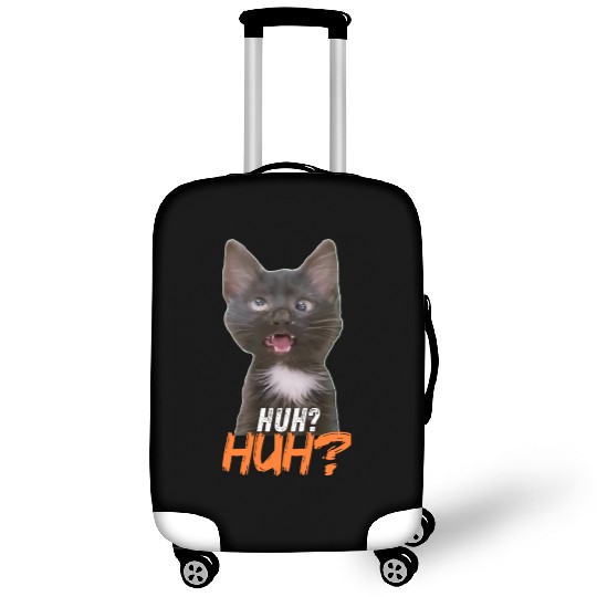 Funny Cross Eyed Cat Meme Huh Funny Cat Luggage Covers