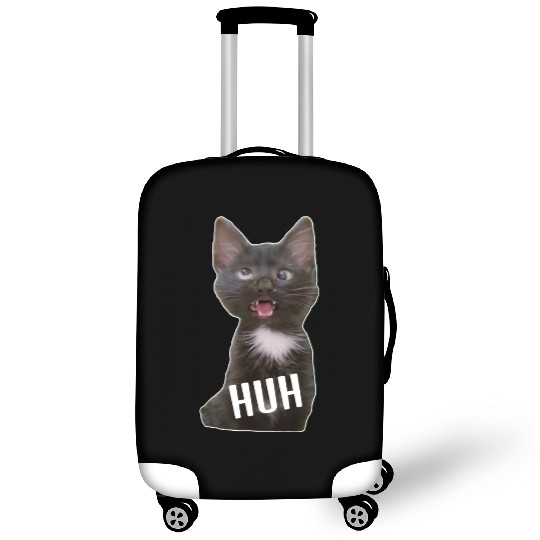 Funny Cross Eyed Cat Meme Huh Funny Cat Luggage Covers