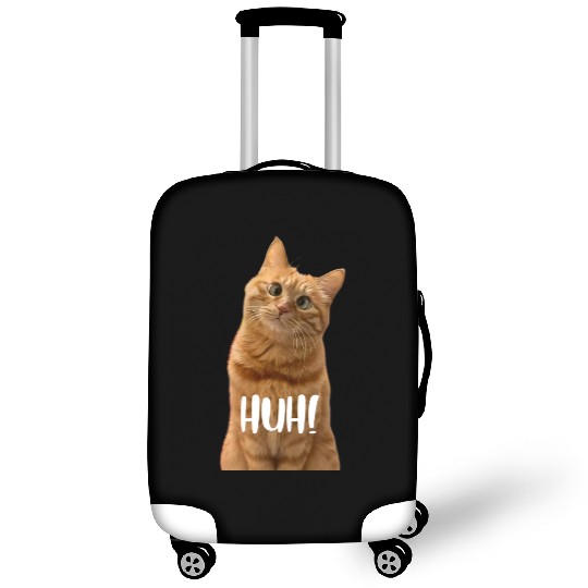 Funny Cross-Eyed Cat Meme Huh Funny Cat Luggage Covers