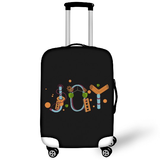 Geometric Blossom Alphabet Luggage Covers