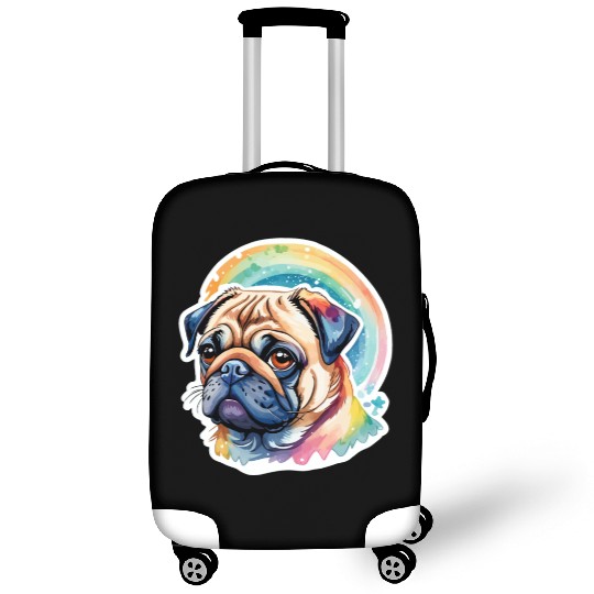Pug Watercolor Luggage Covers