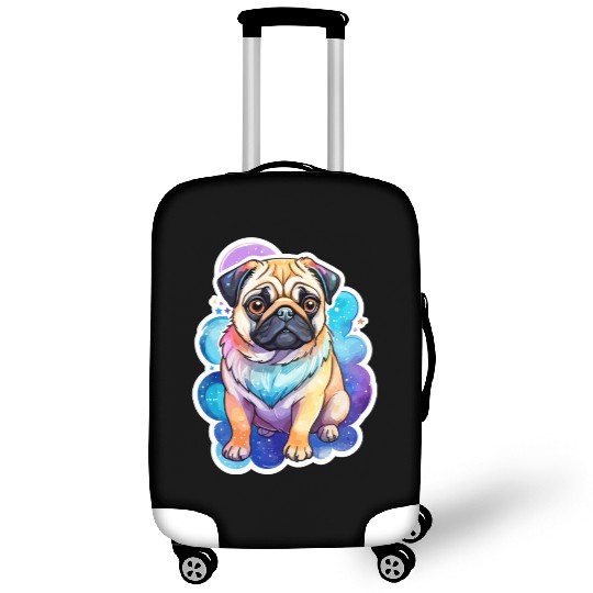 Pug Watercolor Luggage Covers