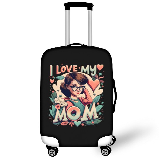 I Love My Mom Luggage Covers