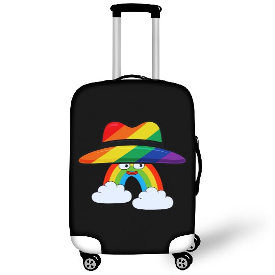 colorful Rainbow with Hat Luggage Covers