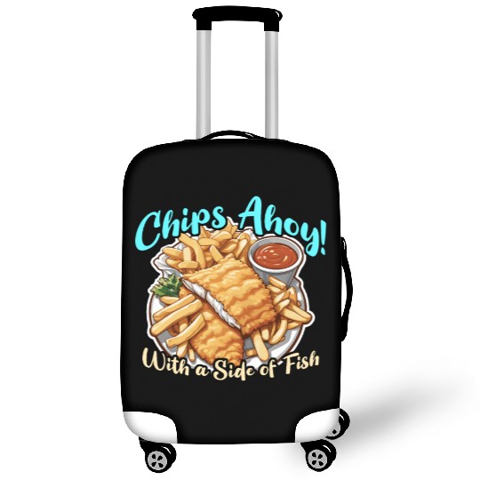 Fish And Chips Chips Ahoy With A British Cuisine Luggage Covers