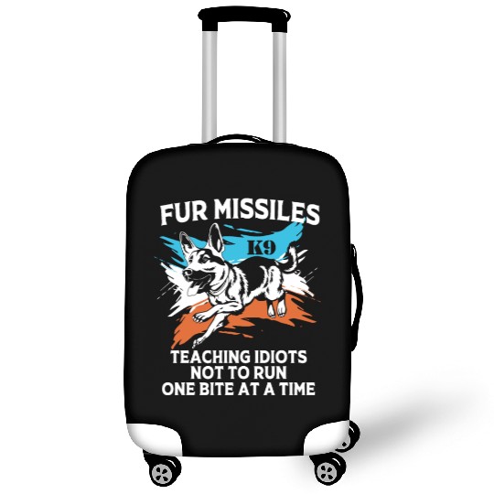 Funny K9 Dog One Bite At A Time Fur Missiles Luggage Covers