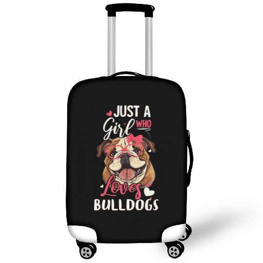 Just A Girl Who Loves Bulldogs Funny Bulldog Lover Luggage Covers