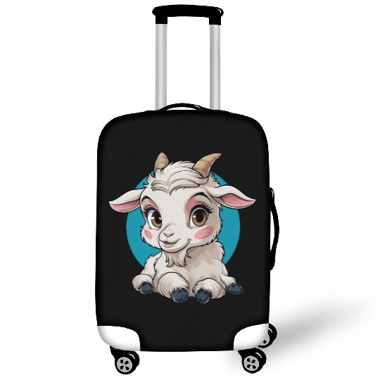 Adorable Baby Goat Illustration Art Luggage Covers