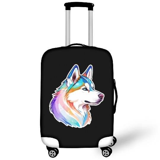 Siberian Husky Watercolor Luggage Covers