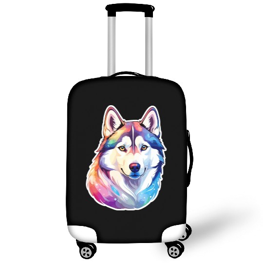 Siberian Husky Watercolor Luggage Covers