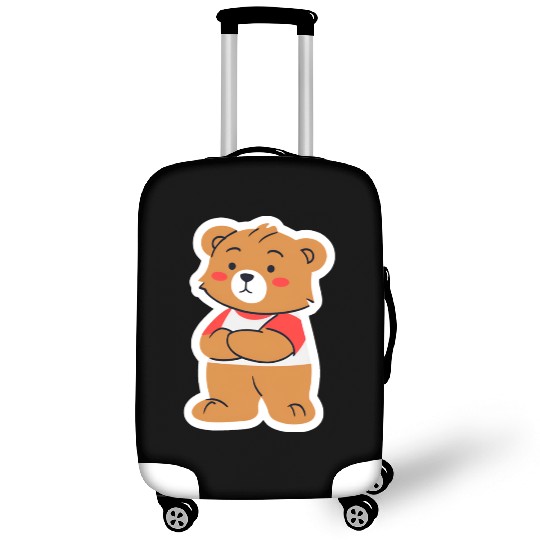 A nostalgic picture of a teddy bear Luggage Covers
