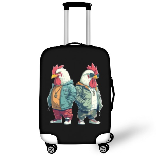Trendy streetwear on fashionable chicken Luggage Covers