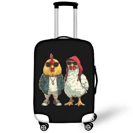 Cool chickens in modern streetwear Luggage Covers