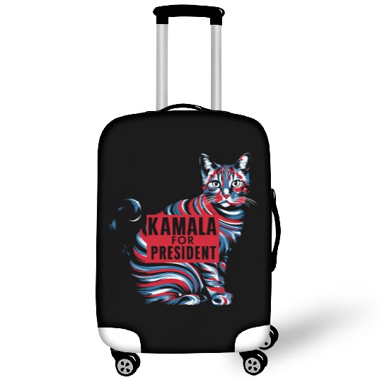 Kamala for President Patriotic Cat Design Luggage Covers