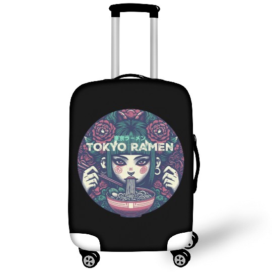 Tokyo ramen,punk girl having ramen Luggage Covers