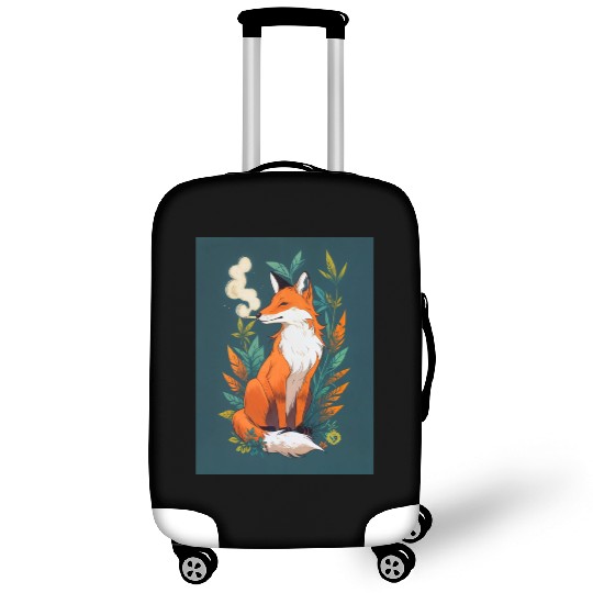 Fox smoking weed Luggage Covers