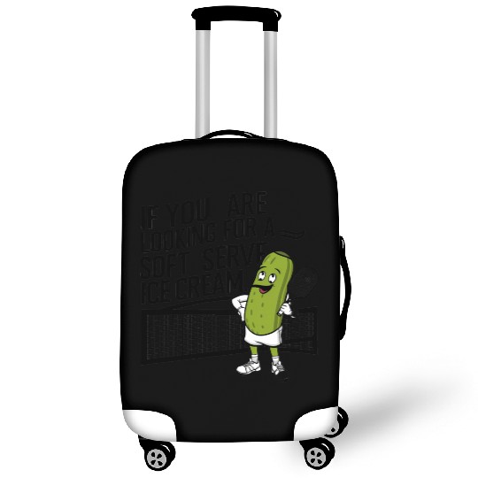 pickle character plays tennis Luggage Covers