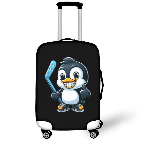Penguin hockey player funny hockey design Luggage Covers