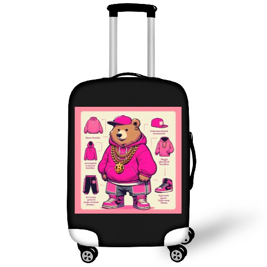 Hip Hop Bear Luggage Covers