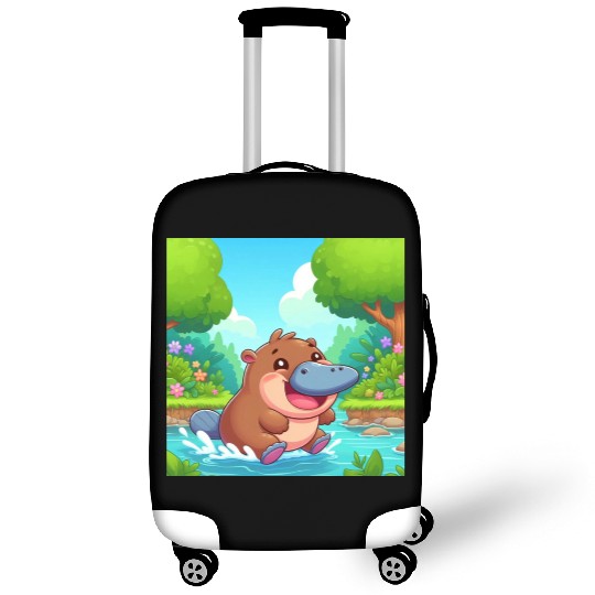 The hippo-platypus Luggage Covers