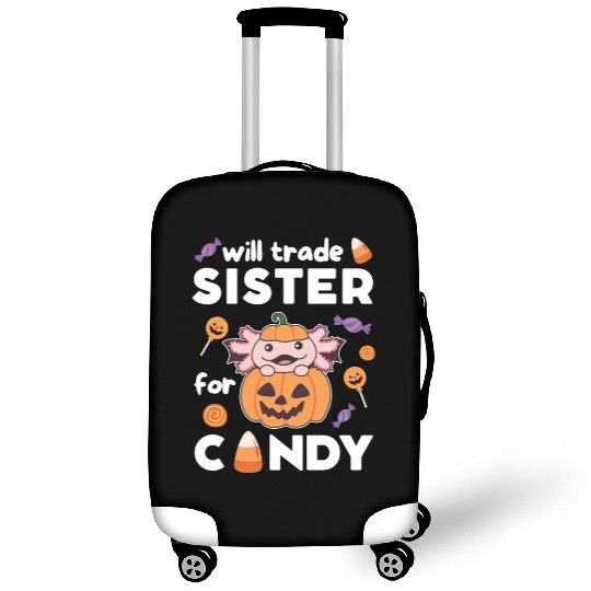 Axolotl Halloween Trade Brother For Candy Luggage Covers