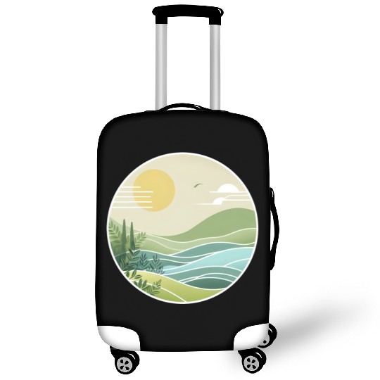 The Peaceful Green Hills Luggage Covers
