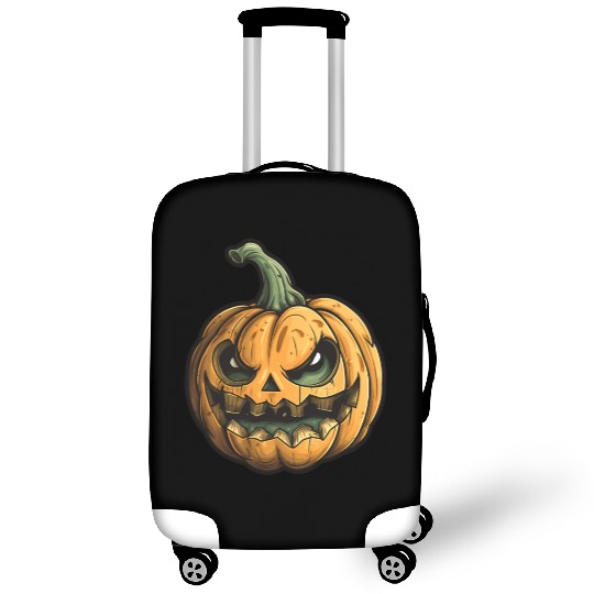 Grinning Green Stem Jack-O-Lantern Luggage Covers