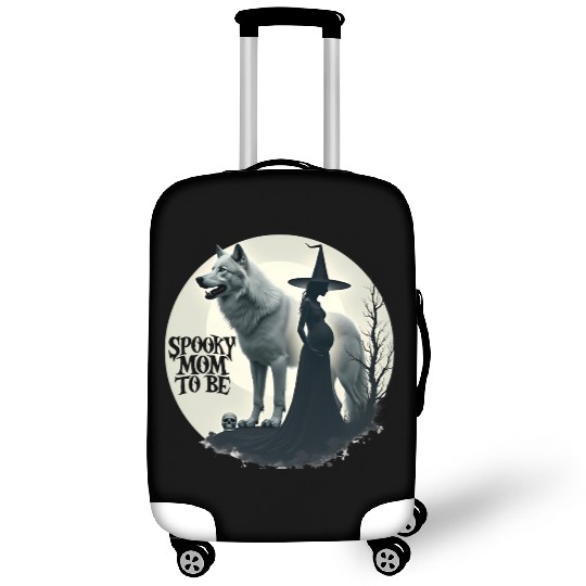 Spooky Mom To Be Baby Announcement Luggage Covers