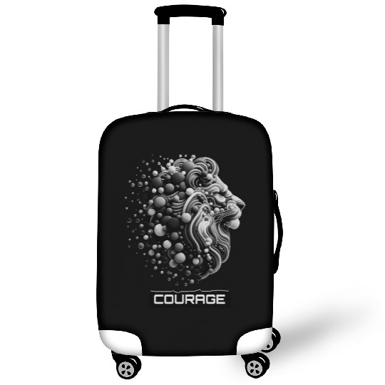 Courageous King: Lion Head Luggage Covers