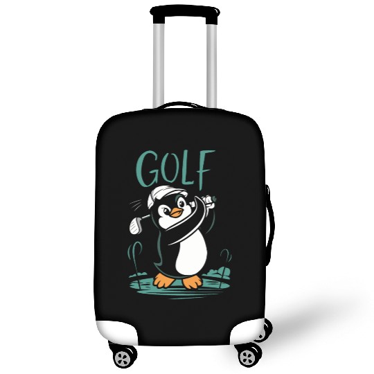 Cute Penguin Golf Swing Fun Golfing Luggage Covers