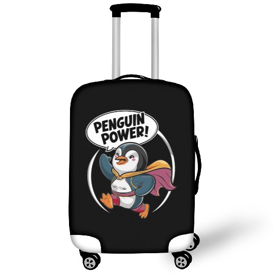 Penguin Power Superhero Fun Graphic Luggage Covers