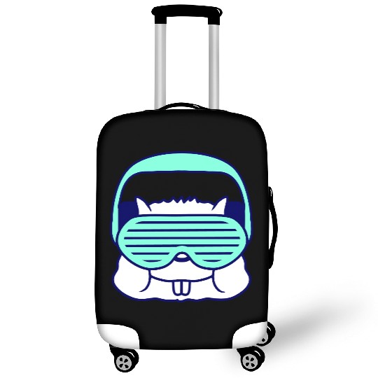 Cute DJ Hamster Party Animal Guinea Pig Pet Face Luggage Covers