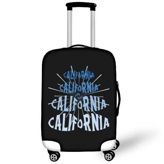 California West Coast Golden State Blue Graphic Luggage Covers