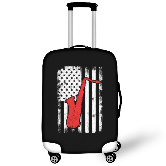 Patriotic US Saxophone Player Luggage Covers