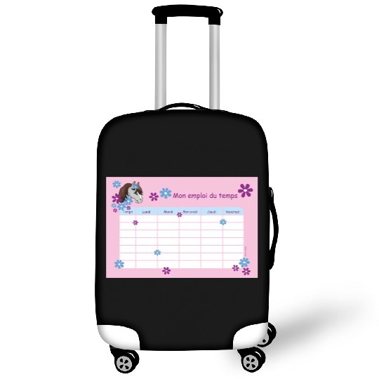 Timetable for Kids - Pony Flowers pink - French Luggage Covers
